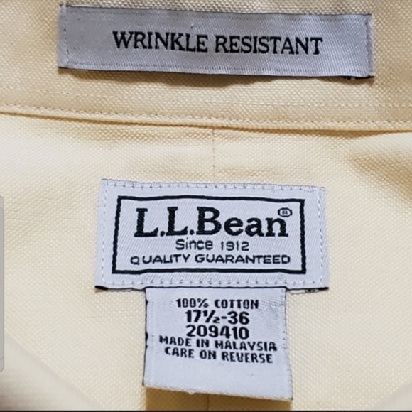 L.L. Bean  Wrinkle Resistant Dress Shirt Size 17.5-36 - Picture 4 of 6